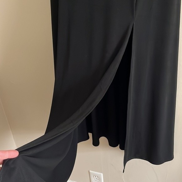 BANANA REPUBLIC maxi tube dress in black with front slit formal cocktail party - Picture 4 of 6